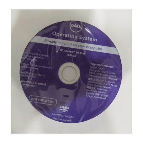 Microsoft/Dell 07PF46 Windows 10 Pro 64-bit recovery DVD