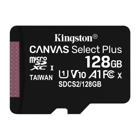 Kingston SDCS2/128GB Canvas Select Plus microSDXC 128GB + SD-adapter 100MB/s