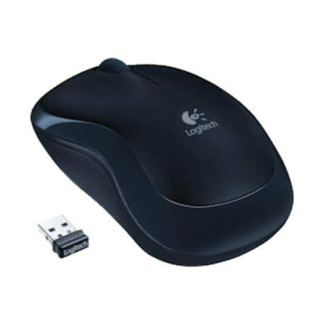 Logitech M175 Wireless Mouse (Zwart, USB, nano-receiver)