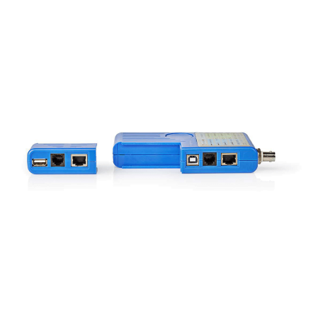 Nedis NWCTM100BU Multi-kabeltester (RJ11, RJ45, USB & BNC, geschikt voor UTP/FTP/STP)