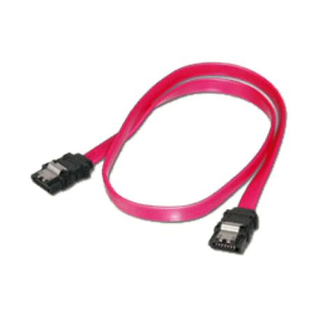 Valueline VLCP73050R05 SATA 6Gbit/s kabel met clip (0.5m, 7-pins Female - Female, Rood)