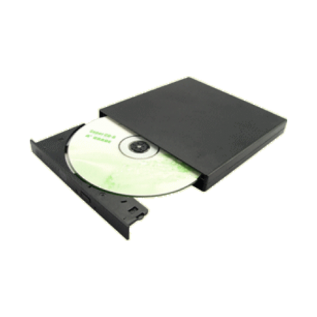 OEM SLIM-USB-CD 24-speed CD-ROM extern USB2.0 (Zwart/Wit)